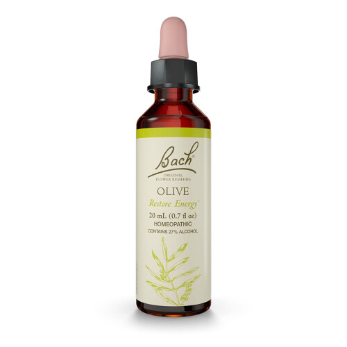 Bach Bach Original Flower Remedies Olive for Energy Natural Homeopathic Flower Essence Holistic Wellness and Stress Relief Vegan 20mL Dropper