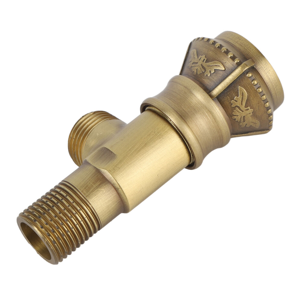 Angle Valve Vintage European Style Brass Cold Hot Water Stop Valve For Water Sink Bathroom Toilet Kitchen 3501319013301