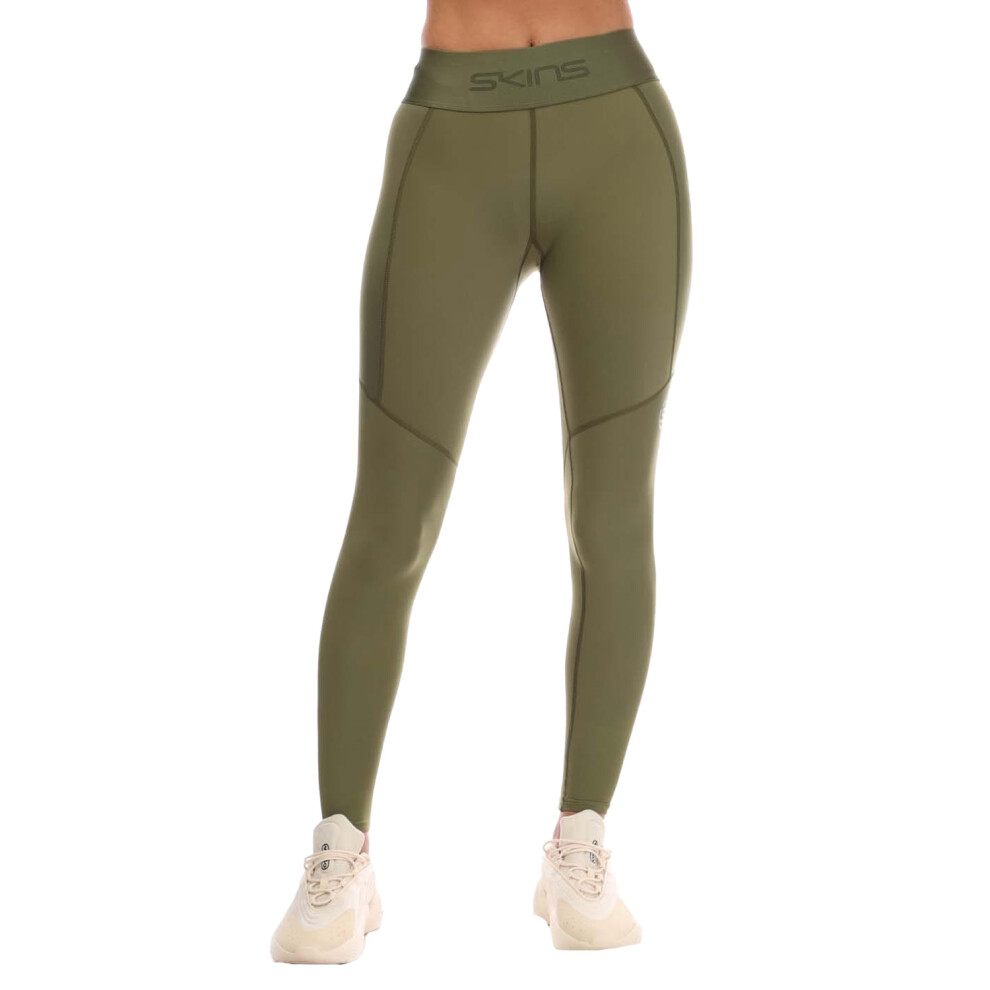 (XS, Khaki Green) Skins Womens/Ladies Series-3 Thermal Long Leggings