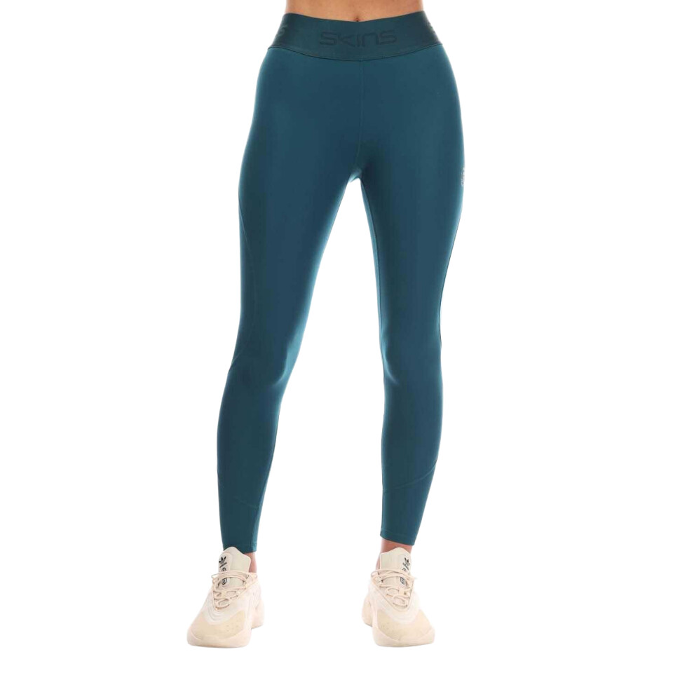 (L, Teal) Skins Womens/Ladies Series-2 Long Leggings