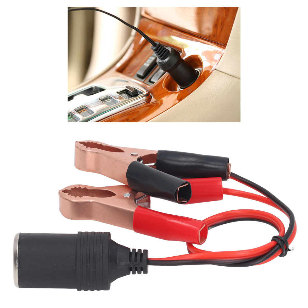 Battery Crocodile Clip Cable Clamp Female Car Cigarette Lighter Socket Cigarette Lighter Battery Adapter 36V 10A 9431319025636