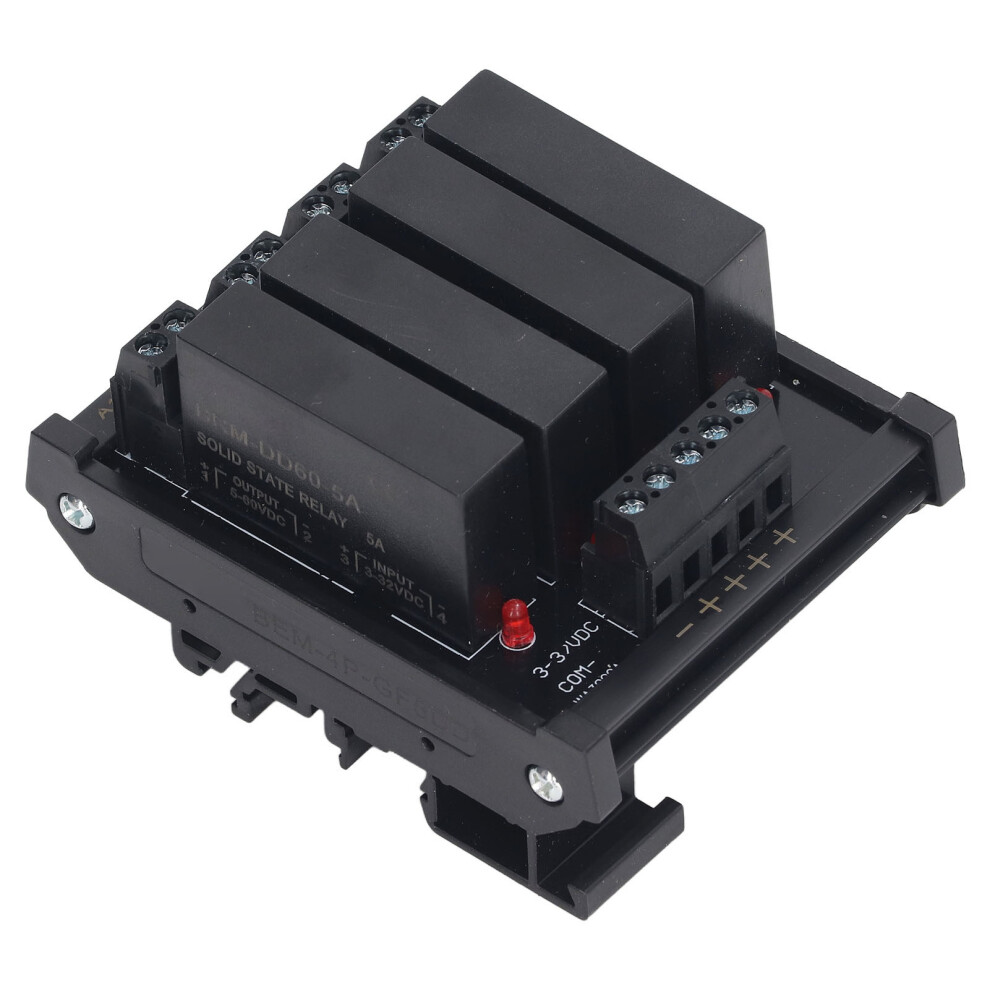 4P Dc To Dc Relay Module Din Rail Solid State Relay Common Negative Terminal 3Â32V Input 5Â8A 5Â60V Load 4951319031369