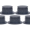 5pcs Surf Leash Plug Replacement Round Board Cup Plug for Surfboard Longboard Black 8