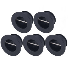5pcs Surf Leash Plug Replacement Round Board Cup Plug for Surfboard Longboard Black