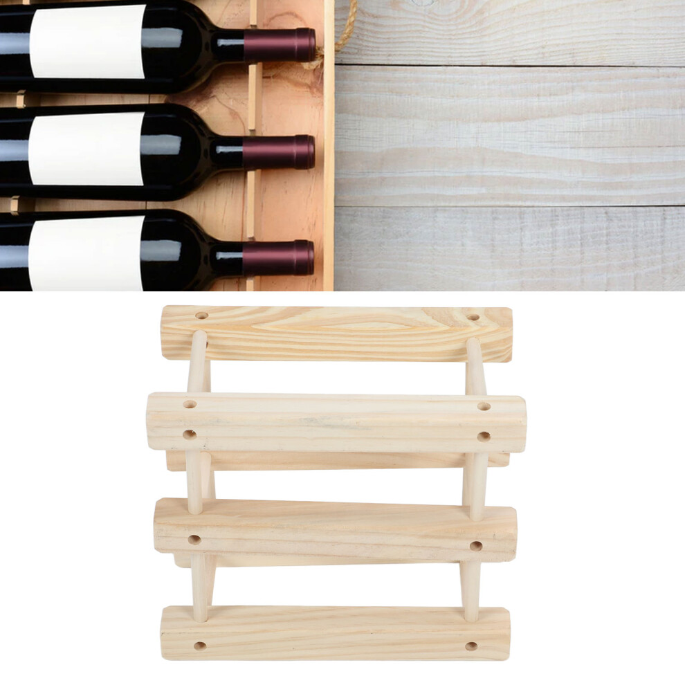 Wine Rack Wood Stackable Modular Wine Rack Wine Holder Free Standing For Kitchen Bar Countertop 6 Bottle-image-OPC-PHTF2QK-NEW