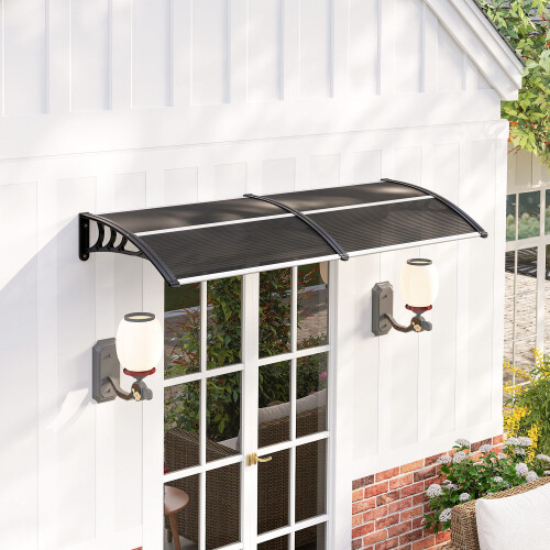 Outsunny Door Canopy Awning Outdoor Window Rain Shelter for Door 196 x 75cm