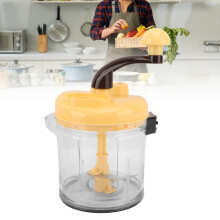 Hand Crank Food Chopper 3 Gear Hand Crank Salad Spinner Vegetable Chopper for Meat Beans Garlic