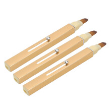 3er-Set goldfarbene ausziehbare Lippenpinsel, doppelseitig