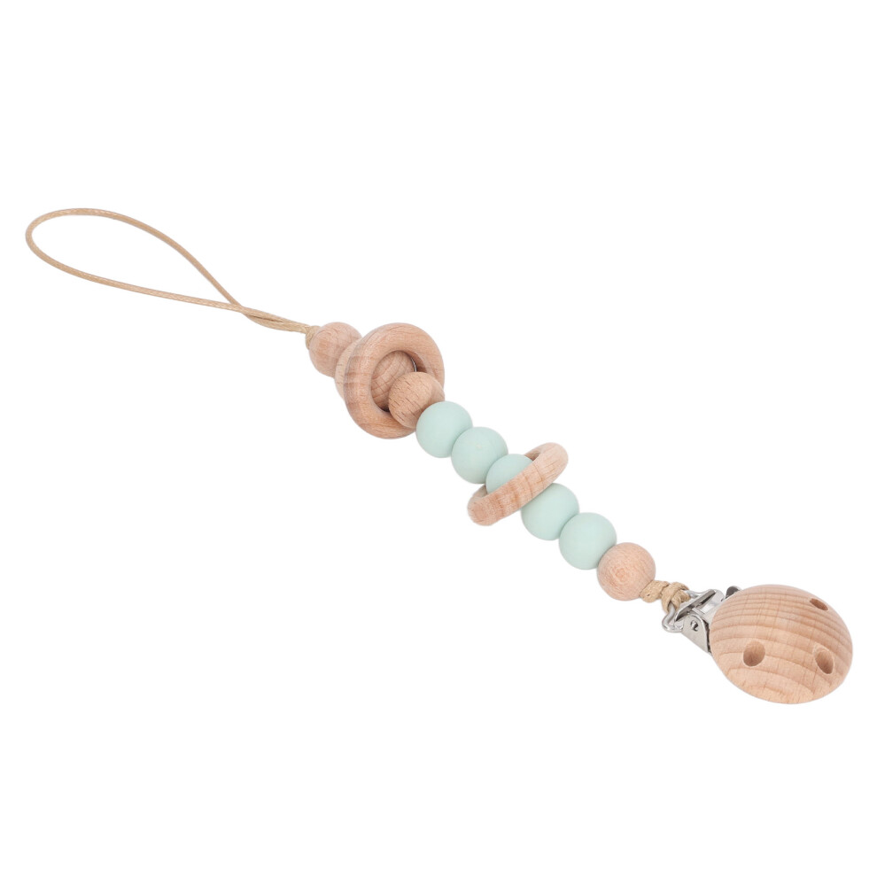 Baby Silicone Pacifier Chain Drop Proof Safe DIY Lightweight Pacifier Clip Holder for Toddlers Light Green