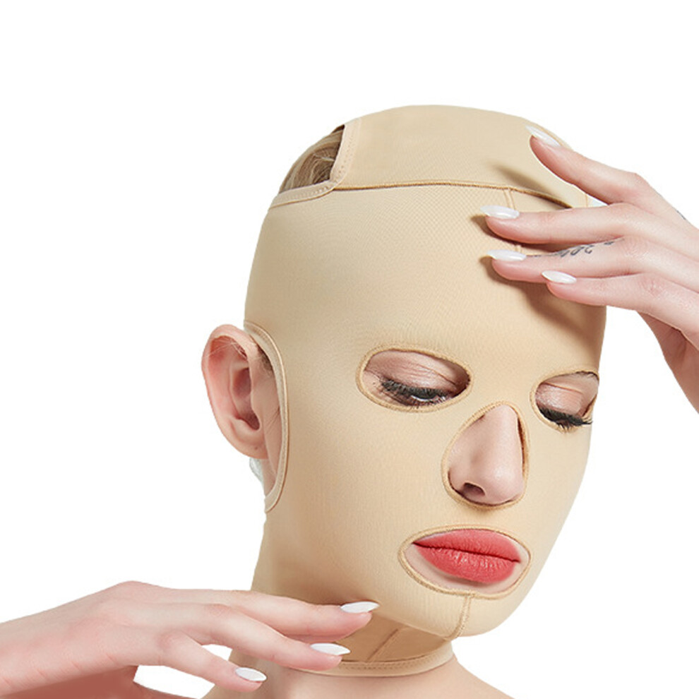 Full Face Lift Strap V Line Cheek Chin Slimming Belt Strap Facial Massage Shaper Reusable Breathable Lifting Bandage L