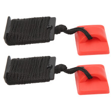 2 Stück Sicherheitsschalter für Laufband Rot 29x34mm 9mm