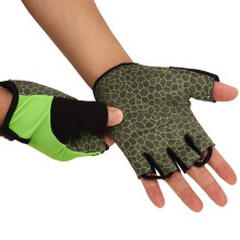 Halbfinger-Silikon-Handschuhe, rutschhemmend, 1 Paar, Größe L, grün