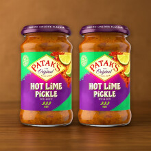 Patak's Lime Pickle (Hot) 283g (Pack of 2) | Spicy & Tangy Indian Achar with Authentic Flavour | Bold Condiment for Curry Lovers