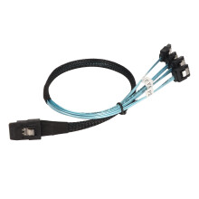 Mini SAS auf 4 SATA Kabel 12Gbps 1m PVC 7Pin SFF 8087 auf SATA