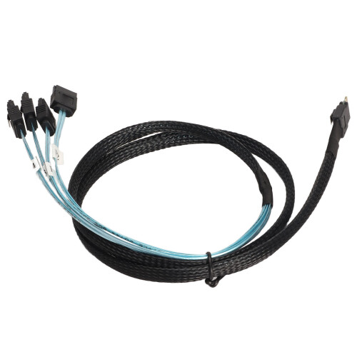 SFF-8654-4 SAS-Kabel, SATA 7-Pin, 1 m, 12 Gbit/s 1