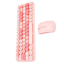 Pink 68-Tasten Tastatur und Maus, 2,4 GHz, 800/1200/1600