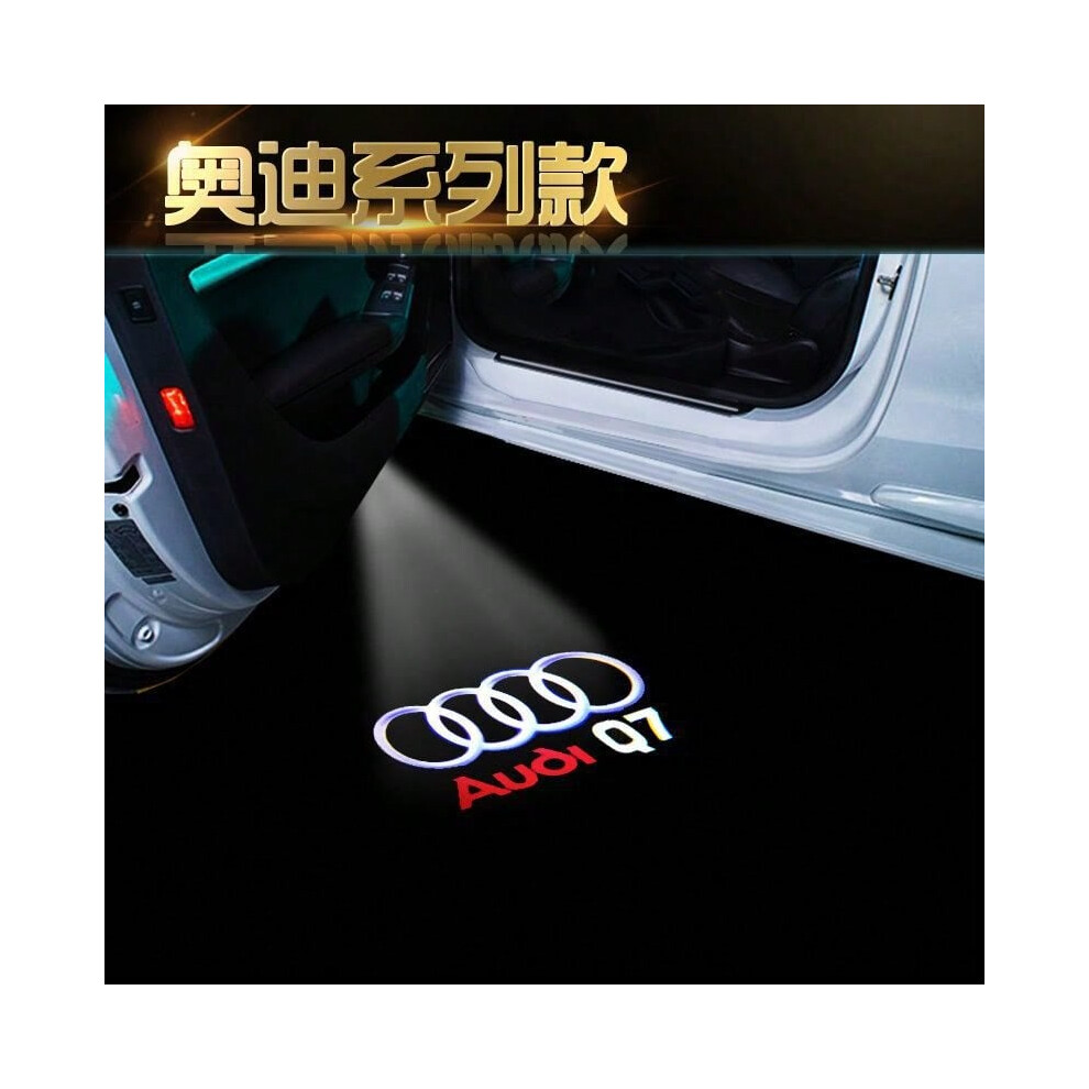 (Dedicated for Audi RS series (all years) one, Audi Q7 emblem) Applicable Audi Welcome Light A6L A4L Q5 Q7 Q3 A3 A5 A7 Q5L Modified Laser Projection A-image-OPC-PHTFDFJ-NEW