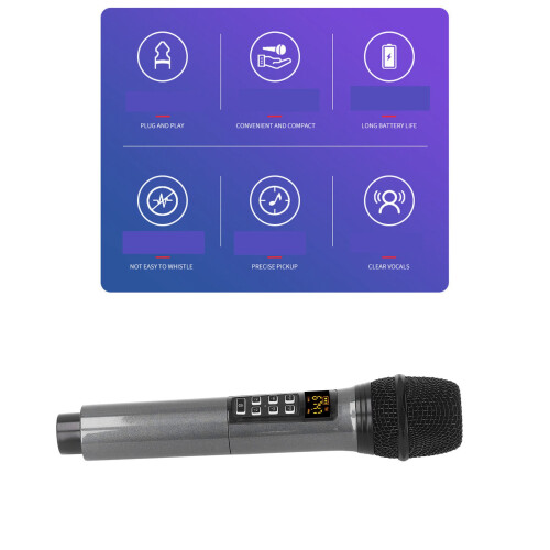 Karaoke Handheld Microphone Frequency Modulation Reverberation Bluetooth Microphone for Meeting Party 2