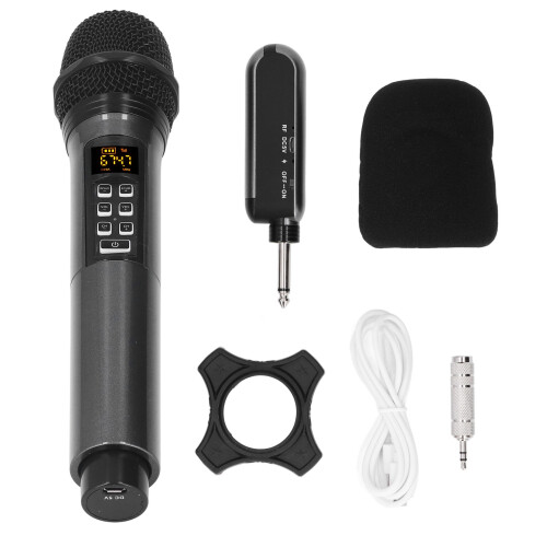 Karaoke Handheld Microphone Frequency Modulation Reverberation Bluetooth Microphone for Meeting Party 1