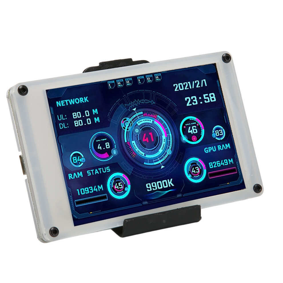3.5In Computer Temp Monitor Dual Usb Pc Sensor Panel Display For Aida64 Pc Cpu Gpu Ram Hdd Data Monitor For Raspi For Linux 8281319080170