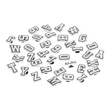 37 Stück PVC Buchstaben Schuhanhänger Set zur Schuhdekoration, Weiß