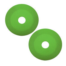 2 Pcs Glass Cutting Disc 22mm ID 100mm OD 15mm Sand Width 1mm Thick Diamond Saw Blade for Tile Crystal Wine Bottle Green