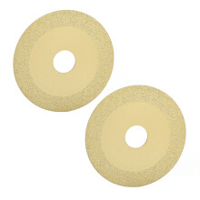 2 Stück Glas-Schneidscheiben Ø 100 mm ID 22 mm Champagner-Gold