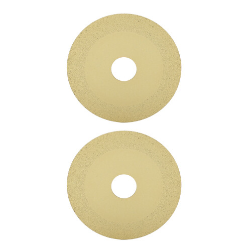 2 Stück Glas-Schneidscheiben Ø 100 mm ID 22 mm Champagner-Gold 2