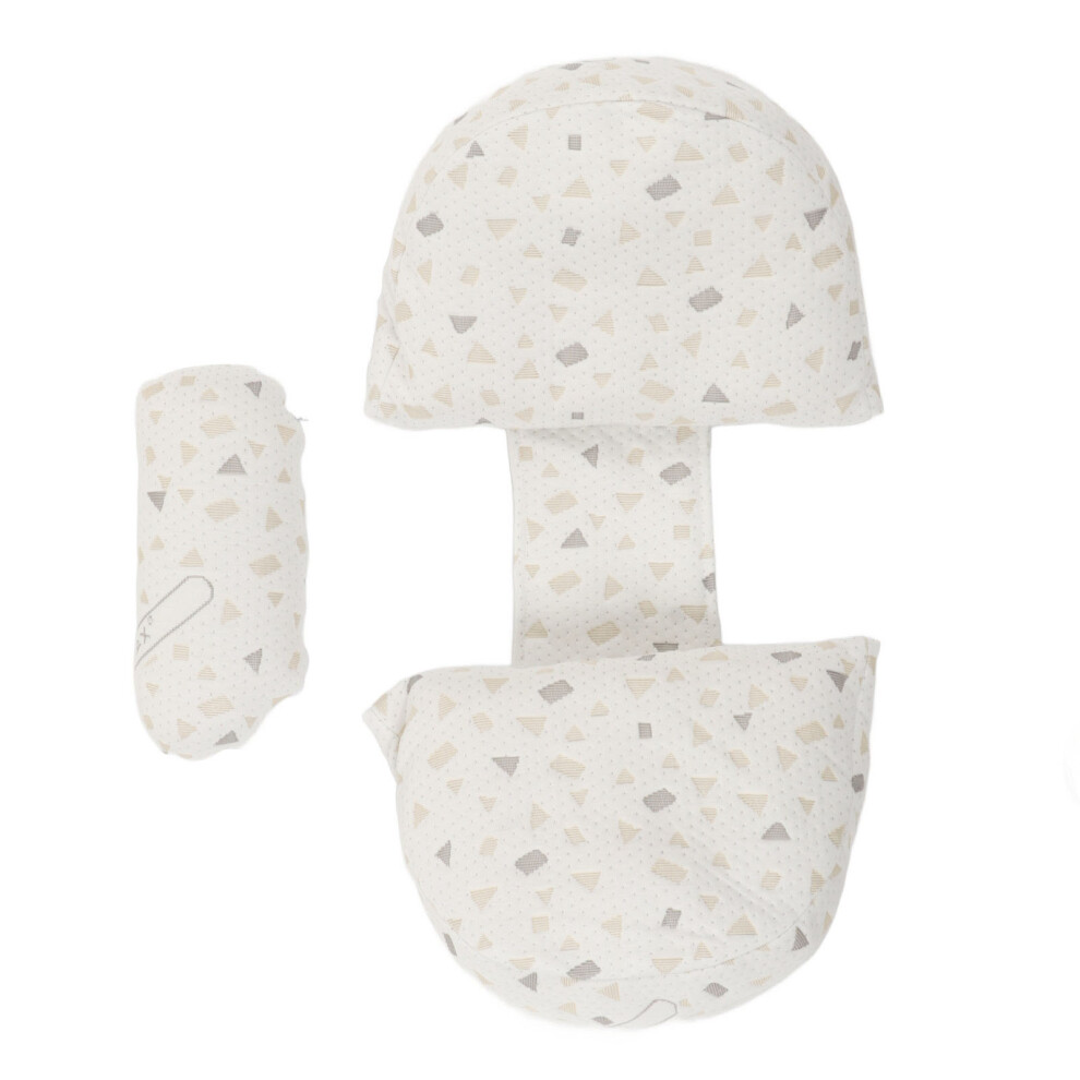 Side Pregnancy Sleep Pillows U Shaped Soft Support Floral Printed Ergonomic Maternity Wedge Pillow Gray