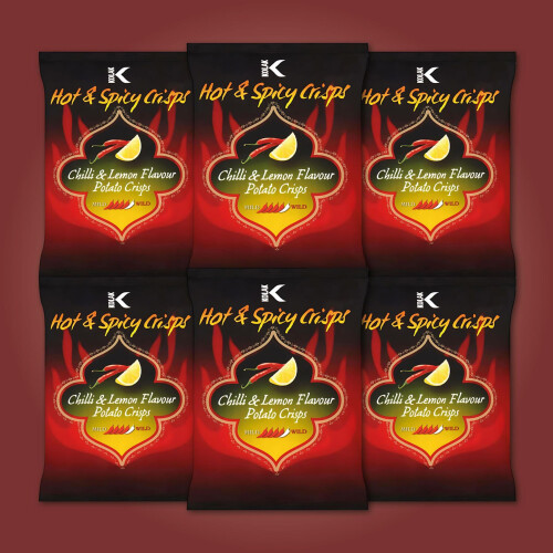 Kolak Chilli Lemon Potato Crisps – 100g (Pack of 6)