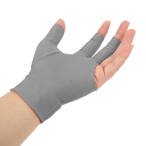 Pool-Handschuhe 3-Finger Snooker Cue-Sport-Handschuh für linke oder rechte Hand dunkelgrau 2