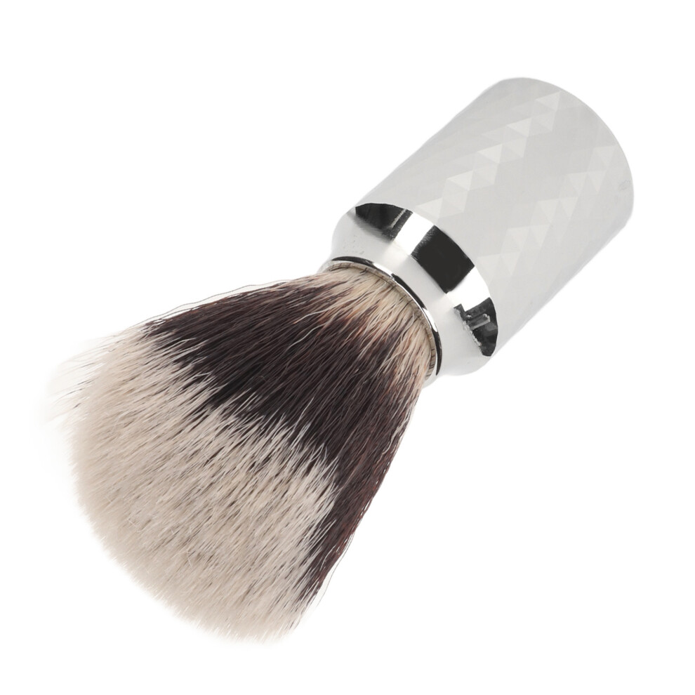 Nylon Beard Foam Brush Rich Lather Prevent Slip Alloy Handle Debris Removal Ergonomic Beard Grooming Brush