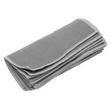 10 Stück Mikrofaser-Tücher 15x15 cm graue Brillen
