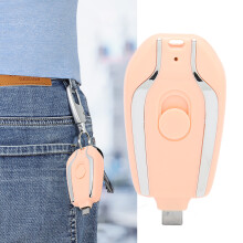 Rosa 1500mAh Mini-Notfall-Powerbank 70x40x18mm