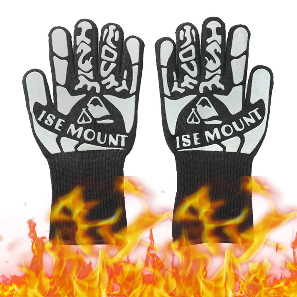 Flameretardant Heat Insulation Gloves High Temperature Proof Gloves Outdoor Camping Picnic Bbq Cotton Lining Gloves 4691319197916
