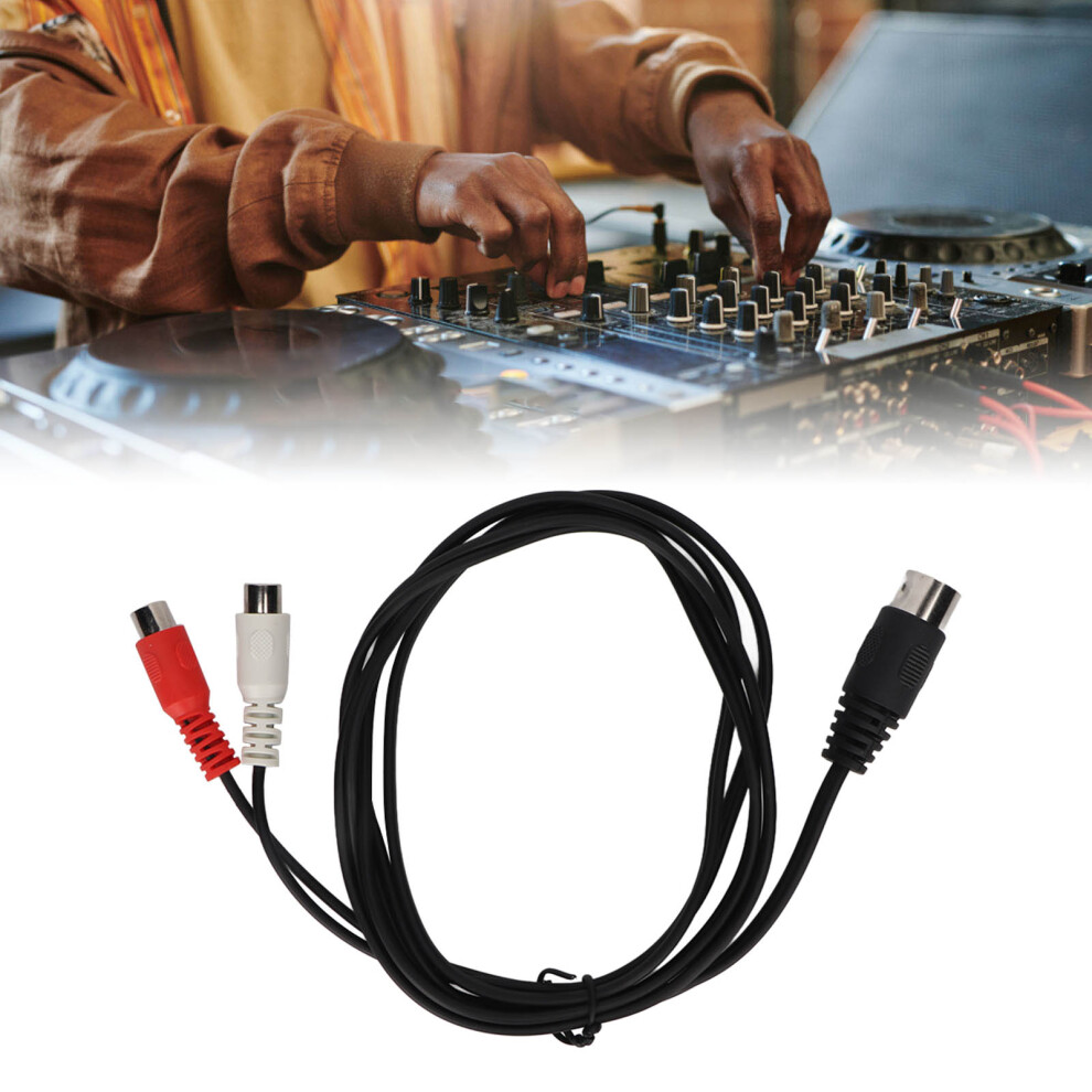 Din 5Pin Male To 2Rca Female Cable Professional Rca Adapter Cable For Old Sound Equipment 4.9Ft 9471319204907