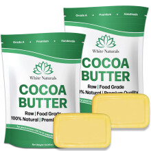 Biale Naturals Surowe afrykanskie maslo shea 2 funty (1 funt w kazdym opakowaniu) Czysta, nierafinowana klasa A Kosc sloniowa Swietny krem ??nawi