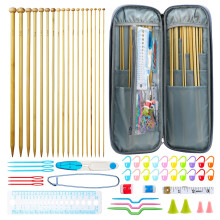 KOKNIT Professionelles Strickwerkzeug-Set, 18 Paar Stricknadeln und Zubehör, tragbare Box, langlebiges DIY-Kit