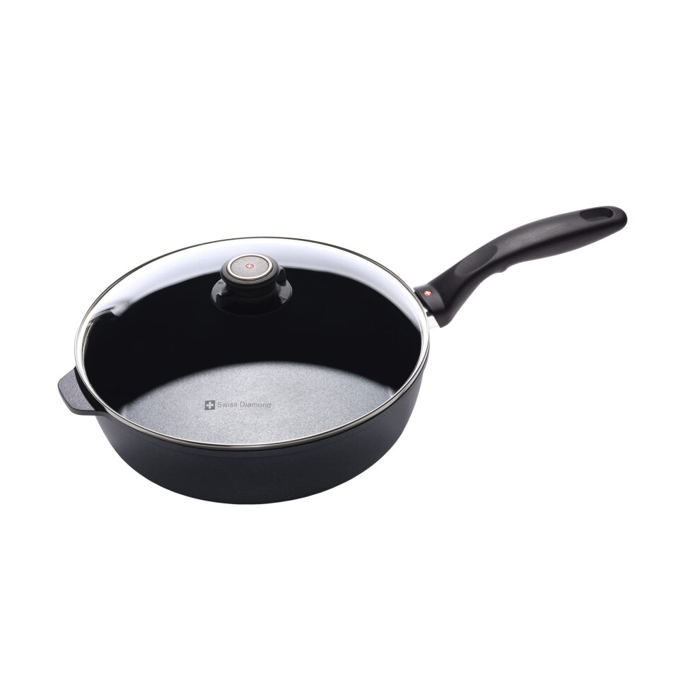 Swiss Diamond HD Classic Nonstick Induction Saut? Pan w/Lid - 3.8 Qt (10.25"""")-image-OPC-PHTFY6H-NEW