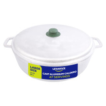 Universele Grote Caldero 47 Kopjes - 17 QT / 16 L, RVS Aluminium Pan, Even Heat Verdeling