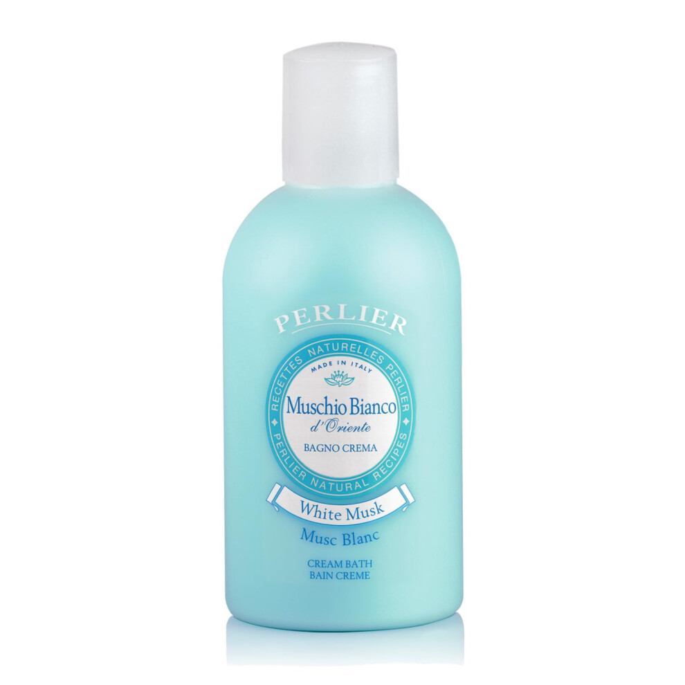 Perlier White/Cream Musk Bath - Natural & Calming Aromatherapy Bubble Bath For Women And Men - Rich Foaming Formula Provides Deep Moisturization