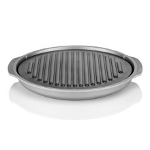 TECHEF - TRUE GRILL PAN - Varn deska Neprilnav vnitrn/venkovn bezdmn grilovac set vcetne grilovac desky a hlinkovho odkapvacho tcu