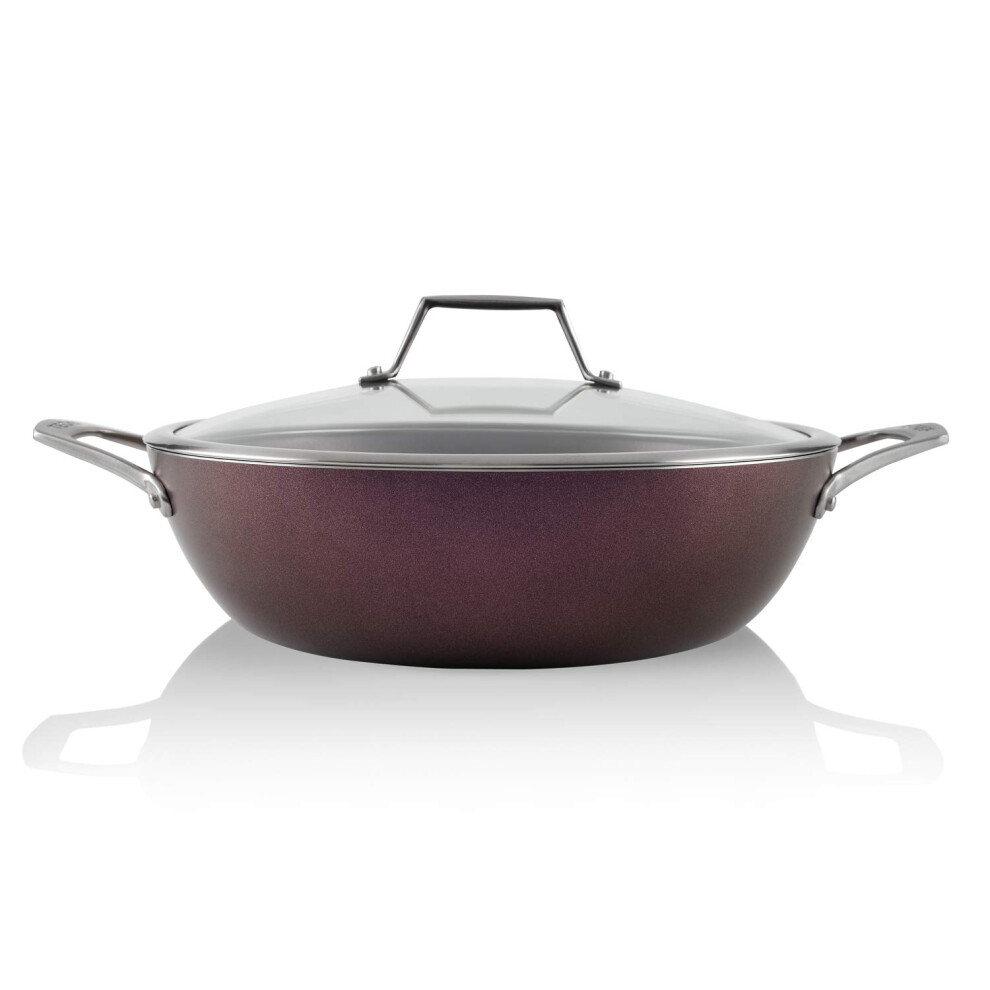 TECHEF - Art Pan Collection 5 Qt / 12-in Nonstick All Purpose Chef Pan with Cover Made in Korea (5-quart Chef Pan)