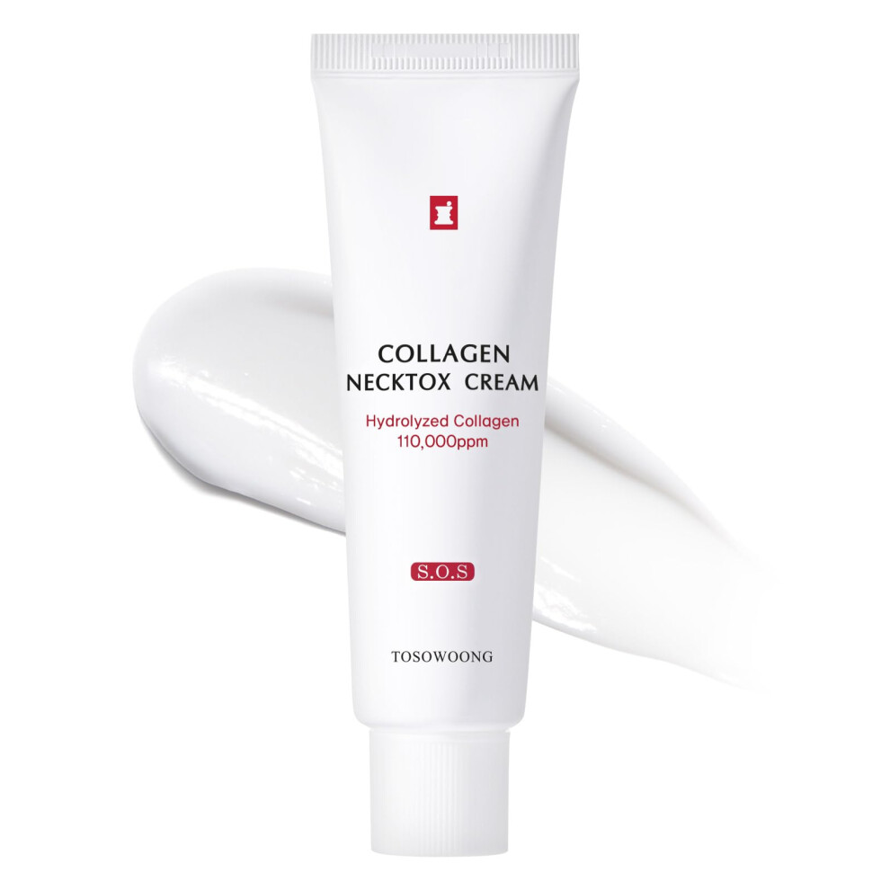 Tosowoong Cream Collagen Necktox With 110 000Ppm Collagen And Hyaluronic Acid For Neck Firming Anti-Aging Wrinkles And Tightening Korean Skin