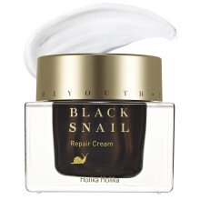HOLIKA HOLIKA Prime Youth Black Snail Repair Cream  70 % Schneckensekretextrakt fr die Kollagenproduktion und Verjngung, intensive Feuchtigkeitsve