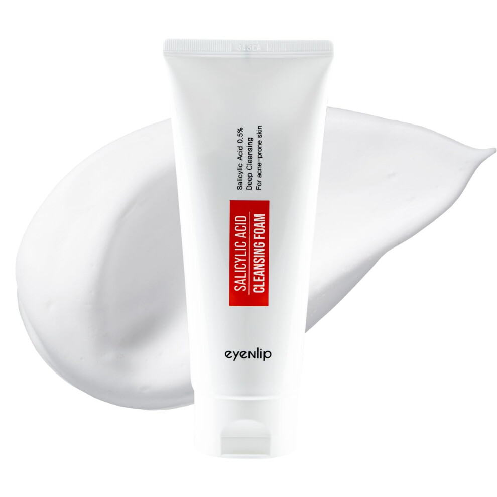 Eyenlip Salicylic Acid Cleansing Foam - 5.07 Fl Oz (150Ml) - Gentle Exfoliating Face Wash For Oily And Acne-Prone Skin - Korean Skincare With Soo