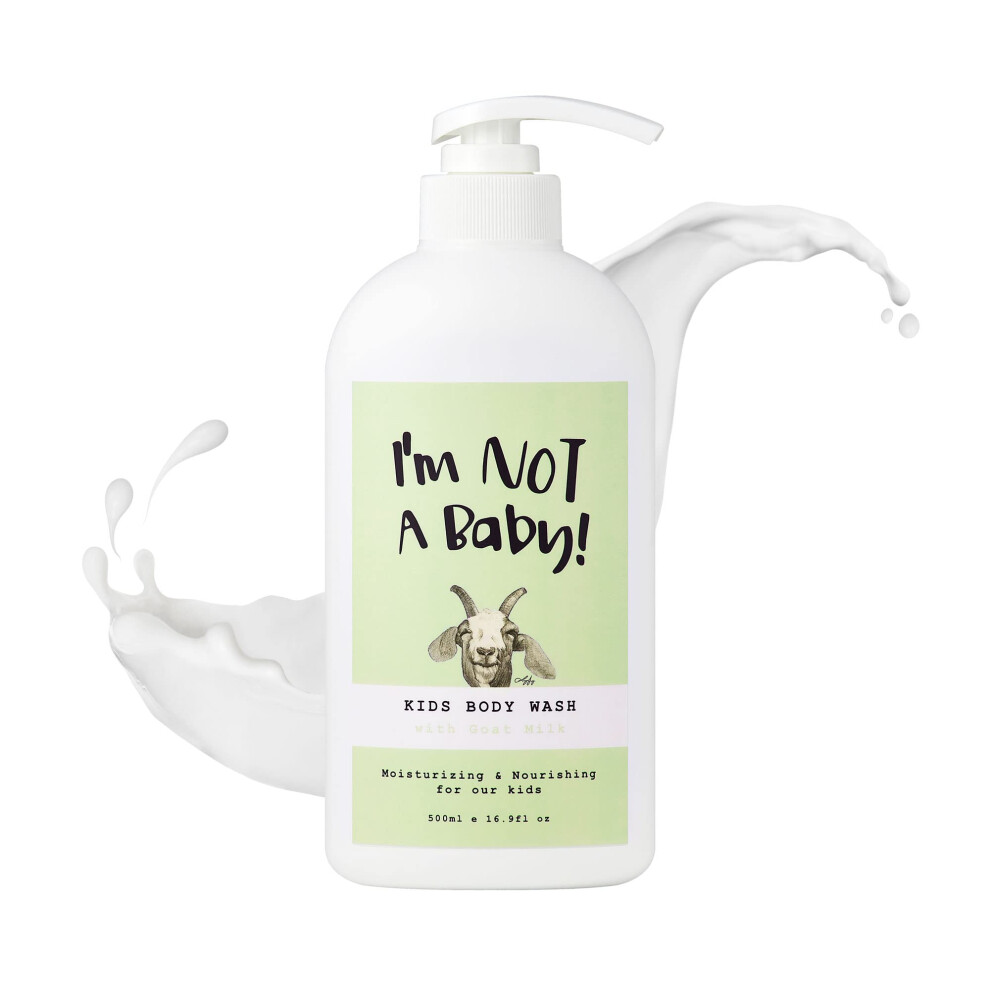 I'm Not A Baby! Kids Body Wash- Dermatologist Tested Allergen Free Cruelty-Free Peta Gentle For Kids Goat Milk 16.9 Fl Oz