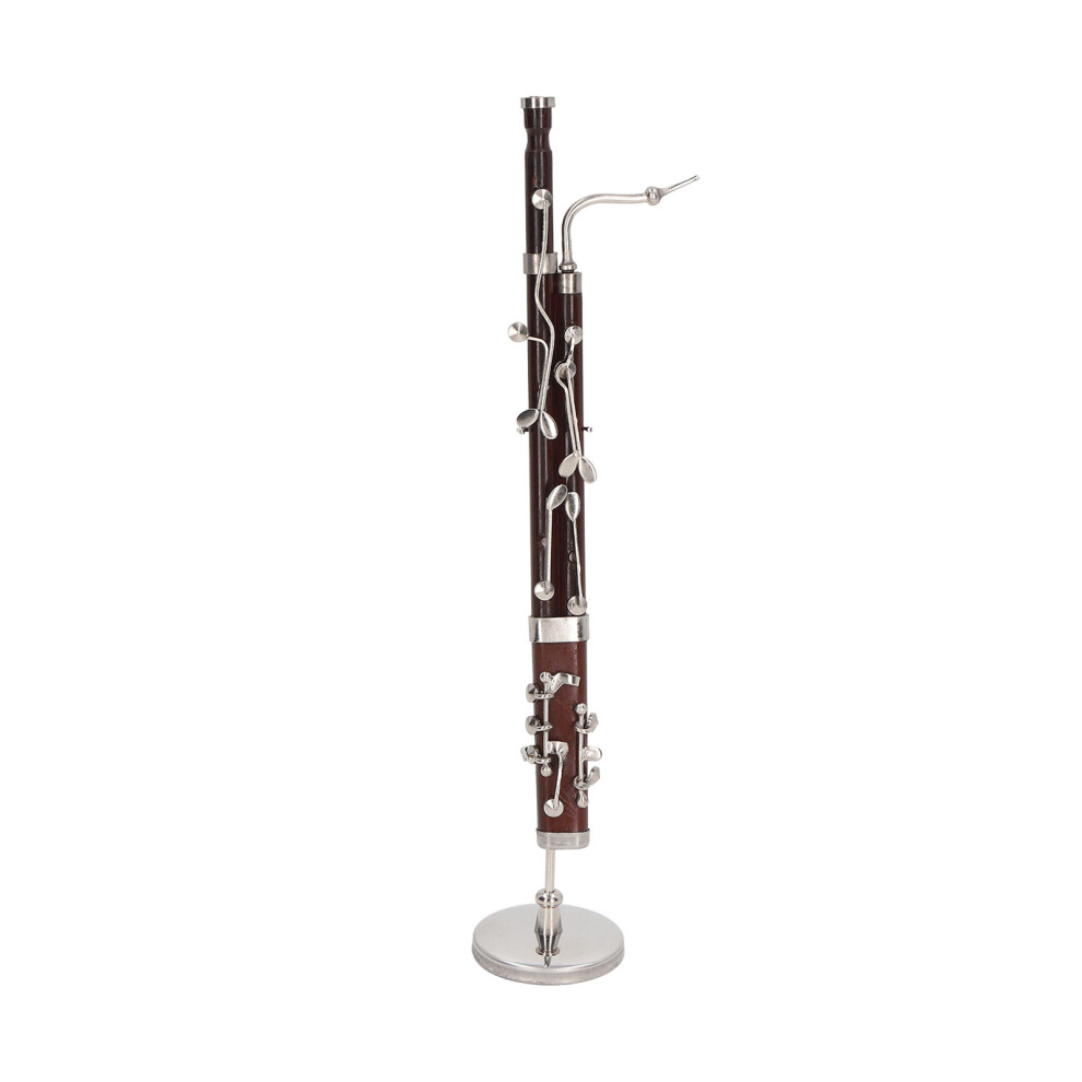 Miniature Bassoon Replica With Stand And Case Mini Musical Instrument Dollhouse Model Home Decoration 9411319220149