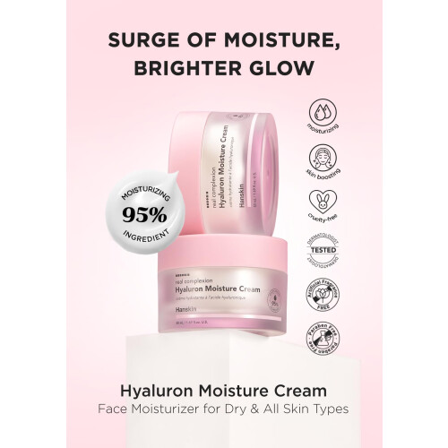 Hanskin, Real Complexion, Cremă de Umiditate a Complexului, 1,69 fl oz (50 ml) 1