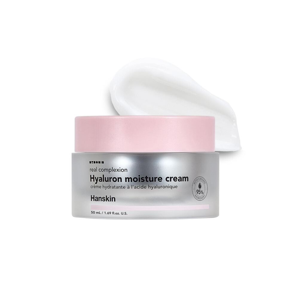 Hanskin Cream Real Complexion Hyaluronic Moisture Hyaluronic Acid Moisturizer With Niacinamide Vitamin E Moisturizing Lotion For Sensitive And Dr